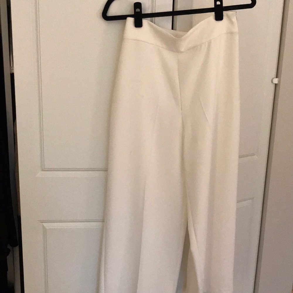 Zara Wide Leg White Pants